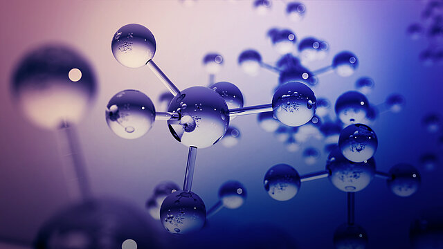 an atom in shades of purple